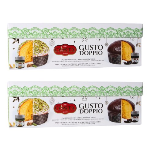 COSTA DOLCI PANETTONE Pistacjowe + Czekoladowe + Krem DRUGA SZT GRATIS