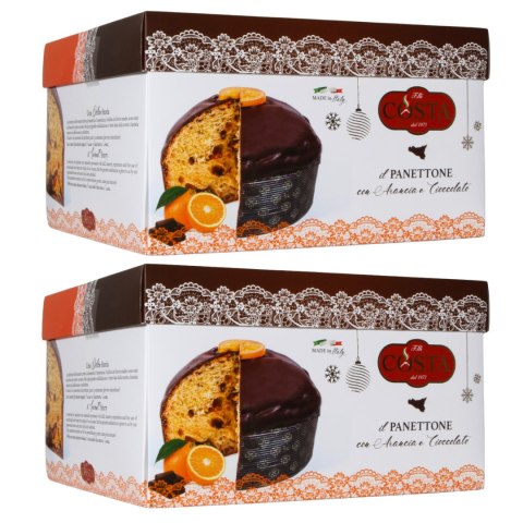 COSTA DOLCI PANETTONE Pomarańczowo-Czekoladowe 1kg + DRUGA SZT GRATIS