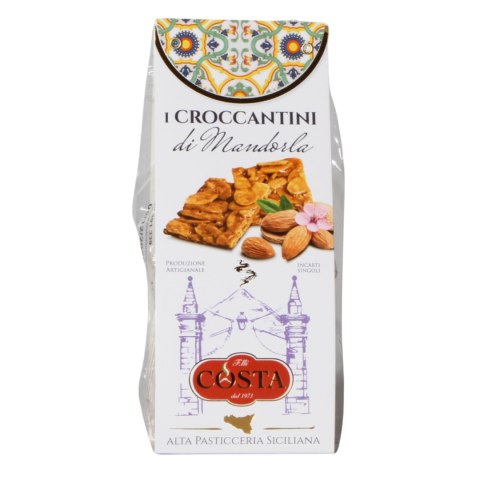 COSTA DOLCI Włoskie Chrupiące Ciastka Migdałowe Krokant Sycylia 90g