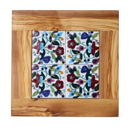Deska z drewna oliwnego do krojenia serwowania wzór 1 32x32cm
