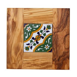 Deska z drewna oliwnego do krojenia serwowania wzór 10 22x22cm