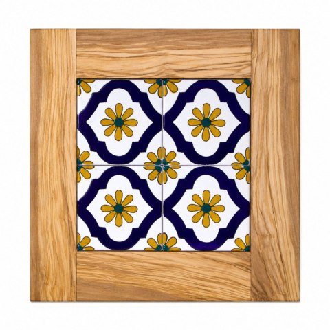 Deska z drewna oliwnego do krojenia serwowania wzór 3 32x32cm