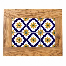 Deska z drewna oliwnego do krojenia serwowania wzór 3 42X32cm