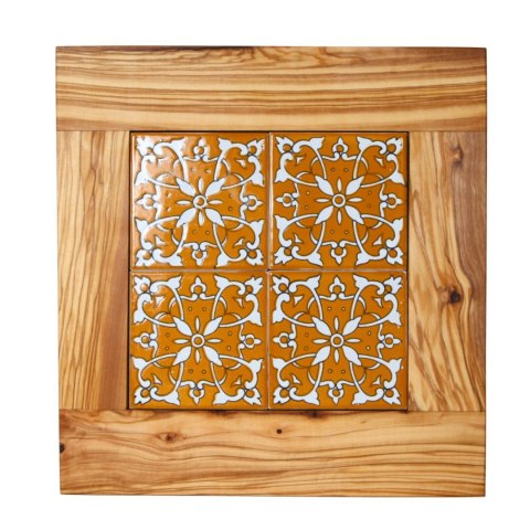 Deska z drewna oliwnego do krojenia serwowania wzór 4 32x32cm