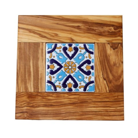 Deska z drewna oliwnego do krojenia serwowania wzór 5 22x22cm