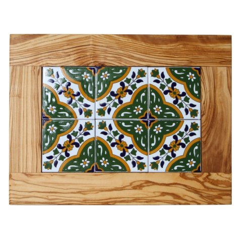 Deska z drewna oliwnego do krojenia serwowania wzór 5 42X32cm