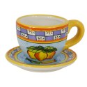FILIŻANKA ESPRESSO 50 ml Niebieska + Spodek Włochy
