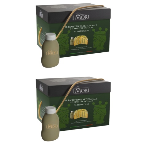 I MORI PANETTONE Pistacjowe z pistacjami babka 900g + DRUGA SZT GRATIS