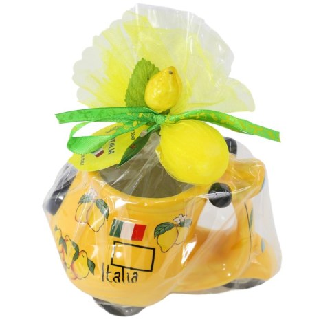 KUBEK VESPA Żółty Ceramika 250ml + Mydełko 25g Cyt