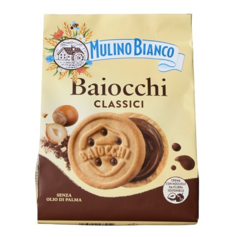 MULINO BIANCO BAIOCCHI włoskie ciastka z kremem orzechowo-kakaowym 260g