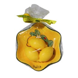 MYDELNICZKA + 3x Mydełko Cytryny Żółta Italia Prezent