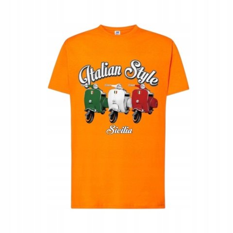 T-SHIRT koszulka VESPA SICILIA POMARAŃCZOWA L Włoc