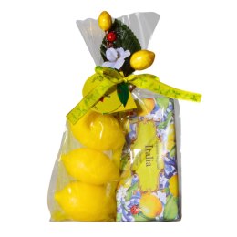 Zestaw Mydło w Kostce Cytrynowe + 3x Mydełka Cytryny Włochy