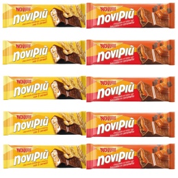 Zestaw NOVI PIU Baton 5 Zbóż 28g x5 + Baton z Karmel ciasteczka 35g x5 szt
