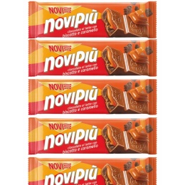Zestaw NOVI PIU Czekoladowy Baton z Karmelem i Ciasteczkami 35g x 5szt