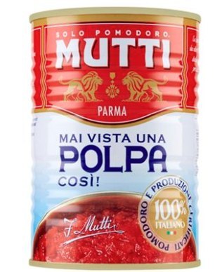 MUTTI Włoskie pomidory w kawałkach Pulpa w puszce 400g