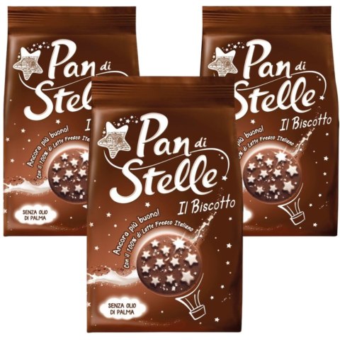 Zestaw PAN DI STELLE włoskie ciastka czekoladowe Mulino Bianco 350g x 3szt.