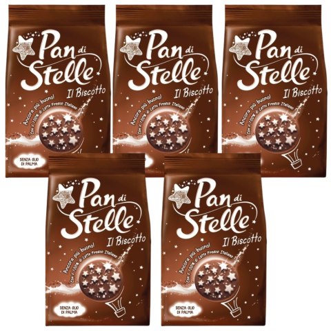 Zestaw PAN DI STELLE włoskie ciastka czekoladowe Mulino Bianco 350g x 5szt.