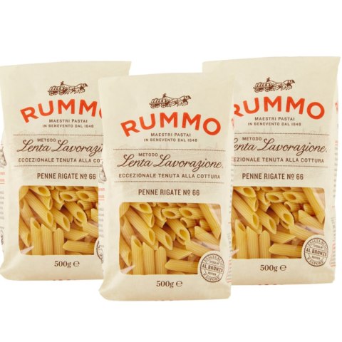 Zestaw RUMMO Penne Rigate włoski makaron rurki 500g x 3szt.