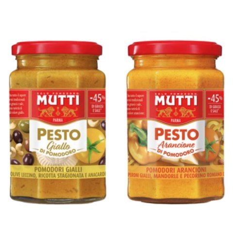 Zestaw MUTTI Pesto z ricottą anacare + pesto z pomarańczowych pomidorów