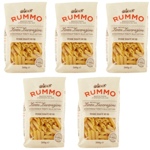 Zestaw RUMMO Penne Rigate włoski makaron rurki 500g x 5szt.