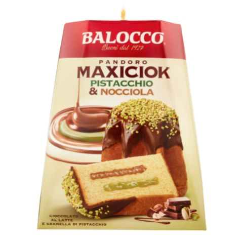 BALOCCO PANDORO MAXICIOK pistacja orzech laskowy ciasto Włochy 800g