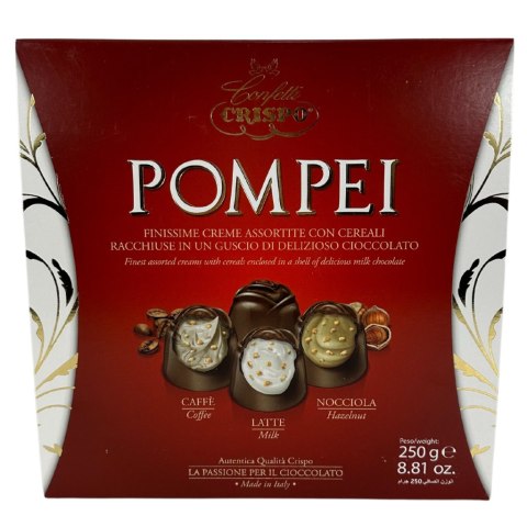 CRISPO POMPEI Włoskie Praliny Bombonierka Różne Smaki 250g