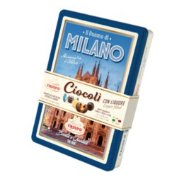 Crispo Ciocoli Milano włoskie praliny różne smaki 200g w blaszanym pudełku