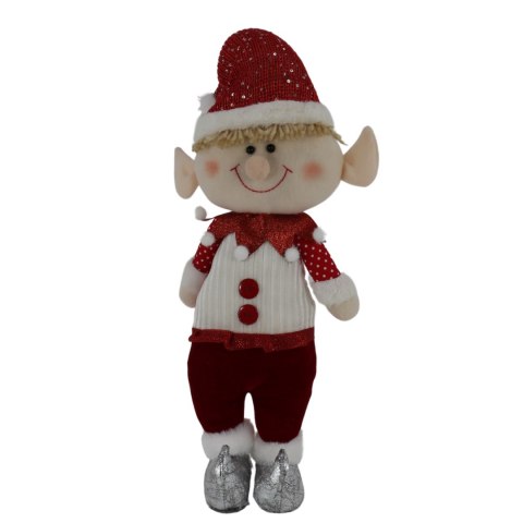 ELF Figurka Pluszowa Maskotka 55cm Stojąca Ozdoba Świąteczna Guziki