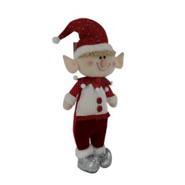 ELF Figurka Pluszowa Maskotka 55cm Stojąca Ozdoba Świąteczna Guziki