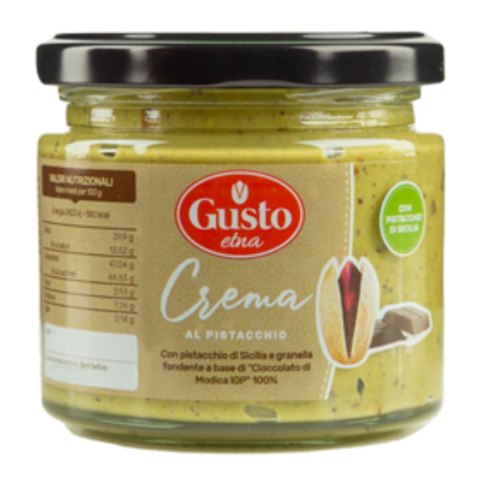 GUSTO ETNA Włoski Krem Pistacjowy z Kawałkami Czekolady 190g