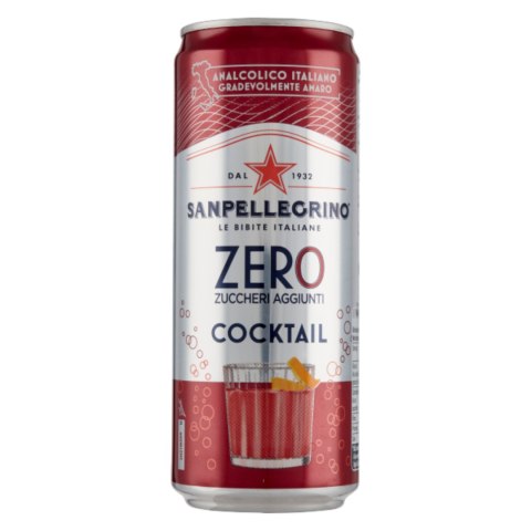 SAN PELLEGRINO Cocktail Włoski Napój Gazowany Puszka BEZ CUKRU 330ml