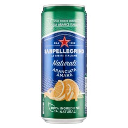 SAN PELLEGRINO Włoski Napój Gazowany Gorzka Pomarańcza Puszka 330ml