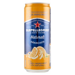 SAN PELLEGRINO Włoski Napój Gazowany Pomarańczowy Puszka 330ml