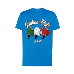 T-SHIRT koszulka VESPA SICILIA NIEBIESKA L Włochy Italy Prezent