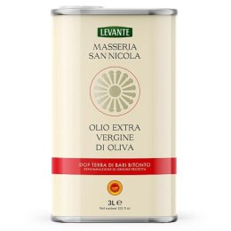 LEVANTE MASSERIA SAN NICOLA Oliwa Extra Vergine Evo Dop Puszka 3L