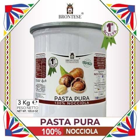 Krem ORZECH LASKOWY 100% pasta Prima Scelta włoska BRONTESE z Sycyli 3kg