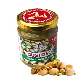 PESTO PISTACJOWE 60% Gustoso włoskie BRONTESE Sycylia 190g
