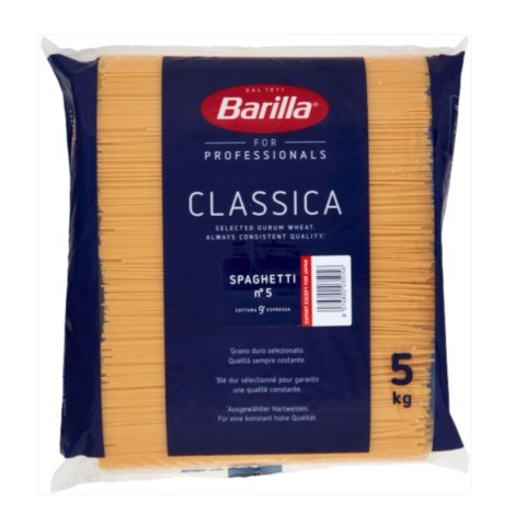 BARILLA SPAGHETTI PASTA DI SEMOLA 5kg włoski makaron Gastronomia BARILLA SPAGHETTI PASTA DI SEMOLA 5kg włoski makaron Gastronomia