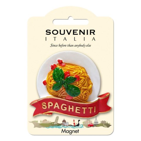 MAGNES miniatura SPAGHETTI replika PASTA TOSCANA 8x3cm Italia Włochy