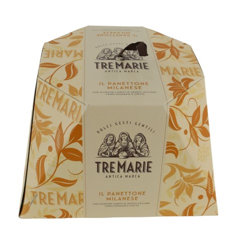 PANETTONE MILANESE CLASSICO TRE MARIE Włoska babka ciasto 1kg z bakaliami
