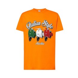 T-SHIRT koszulka VESPA SICILIA POMARAŃCZOWA M Włochy Italy Prezent