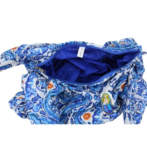 TORBA Bawełniana Zakupy Plaża Niebieska Włochy 65x40cm TORBA Bawełniana Zakupy Plaża Niebieska Włochy 65x40cm