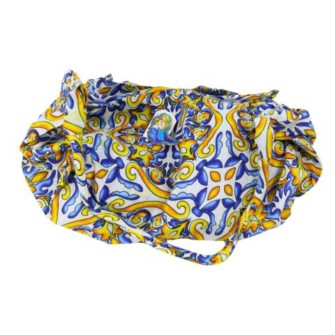 TORBA Bawełniana Zakupy Plaża Żółto-Niebieska Włochy 65x40cm TORBA Bawełniana Zakupy Plaża Żółto-Niebieska Włochy 65x40cm