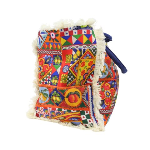 TORBA PLAŻOWA ZAKUPY BOHO Kolor Wzór Włochy 54x34cm TORBA PLAŻOWA ZAKUPY BOHO Kolor Wzór Włochy 54x34cm
