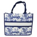 TORBA SHOPPER Zamek Zakupy Plaża Granatowa 40x32cm Włochy