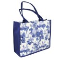 TORBA SHOPPER Zamek Zakupy Plaża Granatowa 40x32cm Włochy