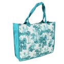 TORBA SHOPPER Zamek Zakupy Plaża Niebieska 40x32cm Włochy