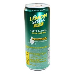 LEMONSODA Twist Włoski Napój Gazowany BEZ CUKRU Puszka 330ml