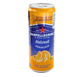 SAN PELLEGRINO Włoski Napój Gazowany Pomarańczowy Puszka 330ml